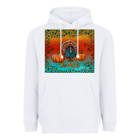 White thankful with turkey and pumpkins Heavyweight Hoodie - RanaPortraitStore