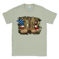 Matcha american flag with army boots Classic Tee - RanaPortraitStore