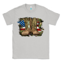 Moon Dust american flag with army boots Classic Tee - RanaPortraitStore