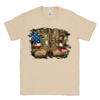 Mushroom american flag with army boots Classic Tee - RanaPortraitStore
