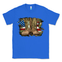 True Royal american flag with army boots Classic Tee - RanaPortraitStore