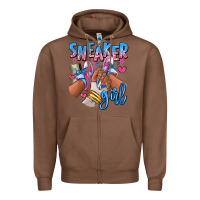 Chestnut Sneaker girl afro woman Zipper Hoodie - RanaPortraitStore