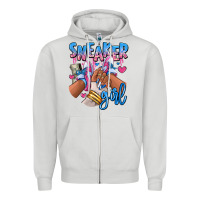 Dove Grey Sneaker girl afro woman Zipper Hoodie - RanaPortraitStore