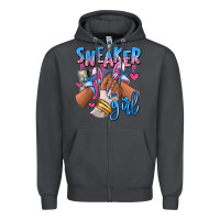 Smoke Sneaker girl afro woman Zipper Hoodie - RanaPortraitStore