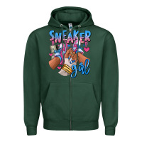 Sports Green Sneaker girl afro woman Zipper Hoodie - RanaPortraitStore