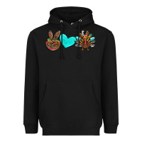 Black peace love thanksgiving turkey Heavyweight Hoodie - RanaPortraitStore