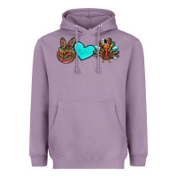 Lavender peace love thanksgiving turkey Heavyweight Hoodie - RanaPortraitStore