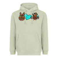 Matcha peace love thanksgiving turkey Heavyweight Hoodie - RanaPortraitStore