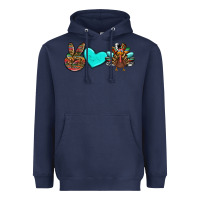 Navy peace love thanksgiving turkey Heavyweight Hoodie - RanaPortraitStore