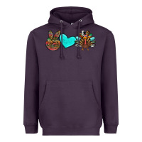 Plum peace love thanksgiving turkey Heavyweight Hoodie - RanaPortraitStore