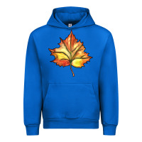 Cobalt withered leaf Urban Hoodie - BarkalooDesign
