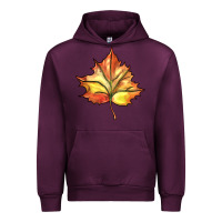 Mauve Wine withered leaf Urban Hoodie - BarkalooDesign