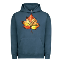 Pigment Midnight Navy withered leaf Urban Hoodie - BarkalooDesign