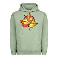 Pigment Oil Green withered leaf Urban Hoodie - BarkalooDesign