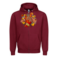 Burgundy Softball afro girl sneakers Zipper Hoodie - RanaPortraitStore