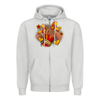 Dove Grey Softball afro girl sneakers Zipper Hoodie - RanaPortraitStore