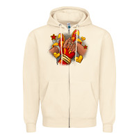 Sandshell Softball afro girl sneakers Zipper Hoodie - RanaPortraitStore