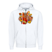 White Softball afro girl sneakers Zipper Hoodie - RanaPortraitStore