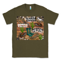 Army Green western rodeo Classic Tee - RanaPortraitStore