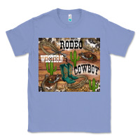 Colony Blue western rodeo Classic Tee - RanaPortraitStore