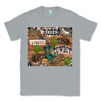 Heather Grey western rodeo Classic Tee - RanaPortraitStore