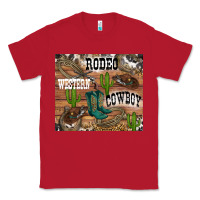 Red western rodeo Classic Tee - RanaPortraitStore