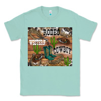 Seafoam western rodeo Classic Tee - RanaPortraitStore