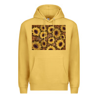 Antique Gold sunflower leopard background 3200x2400 Premium Hoodie - AdoDesignShop