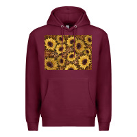 Burgundy sunflower leopard background 3200x2400 Premium Hoodie - AdoDesignShop