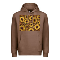 Chestnut sunflower leopard background 3200x2400 Premium Hoodie - AdoDesignShop