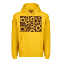 Lemon sunflower leopard background 3200x2400 Premium Hoodie - AdoDesignShop
