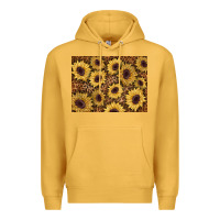 Mustard sunflower leopard background 3200x2400 Premium Hoodie - AdoDesignShop
