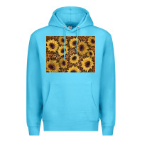 Ocean Blue sunflower leopard background 3200x2400 Premium Hoodie - AdoDesignShop