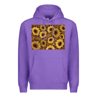 Purple sunflower leopard background 3200x2400 Premium Hoodie - AdoDesignShop