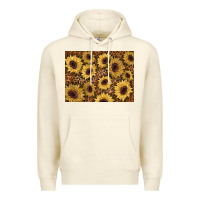 Sandshell sunflower leopard background 3200x2400 Premium Hoodie - AdoDesignShop