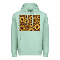 Seafoam sunflower leopard background 3200x2400 Premium Hoodie - AdoDesignShop