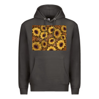 Smoke sunflower leopard background 3200x2400 Premium Hoodie - AdoDesignShop