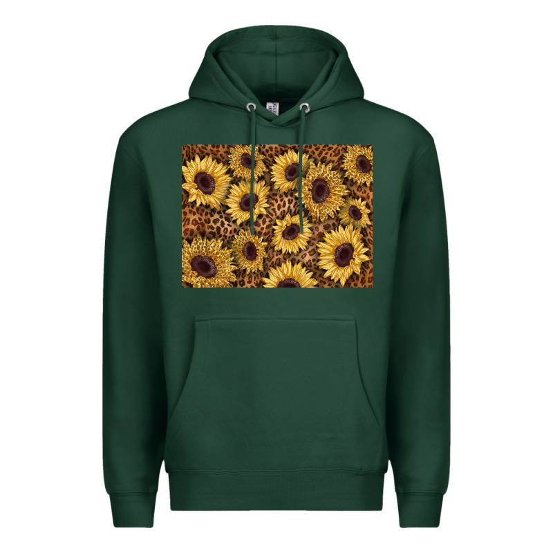 Sunflower Leopard Background 3200x2400 Premium Hoodie by AdoDesignShop | Teevron