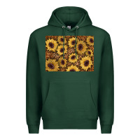 Sports Green sunflower leopard background 3200x2400 Premium Hoodie - AdoDesignShop