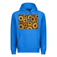 True Royal sunflower leopard background 3200x2400 Premium Hoodie - AdoDesignShop