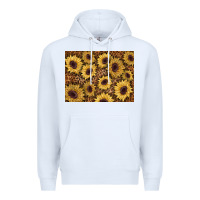 White sunflower leopard background 3200x2400 Premium Hoodie - AdoDesignShop