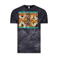 Cloud Black texas sunflower cactus cowhide Vintage Tee - Artiststas