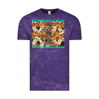 Cloud Purple texas sunflower cactus cowhide Vintage Tee - Artiststas