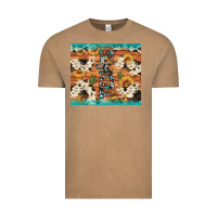 Vintage Coffee texas sunflower cactus cowhide Vintage Tee - Artiststas