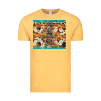 Vintage Mustard texas sunflower cactus cowhide Vintage Tee - Artiststas