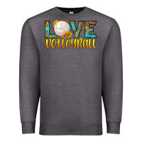 Charcoal Heather love volleyball Premium Sweatshirt - HRA Design Shop