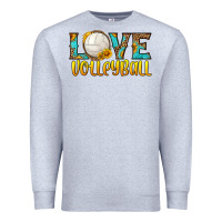 Heather Grey love volleyball Premium Sweatshirt - HRA Design Shop