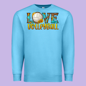 Love Volleyball Premium Sweatshirt Designed By Hra Design Shop