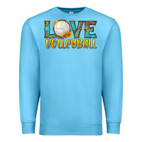 Ocean Blue love volleyball Premium Sweatshirt - HRA Design Shop