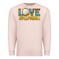 Pale Pink love volleyball Premium Sweatshirt - HRA Design Shop